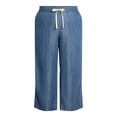 thumbnail image 5 of JMS Just My Size by Hanes Women's Plus Chambray Split Hem Pants, 28” Inseam, Sizes 0X-4X, 5 of 5