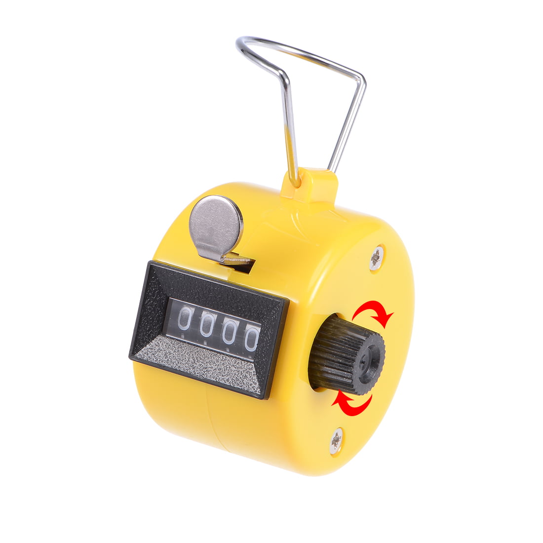 Hand Tally Counter 4-Digit Metal Mechanical Counter 0-9999 5 Units Conjoined Manual Clicker Counter