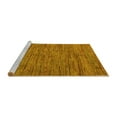 thumbnail image 2 of Ahgly Company Machine Washable Indoor Round Abstract Yellow Modern Area Rugs, 7' Round, 2 of 4
