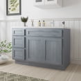 thumbnail image 2 of 51 in. W x 21 in. D x 32.5 in. H Bath Vanity Cabinet without Top in Silver, 2 of 5