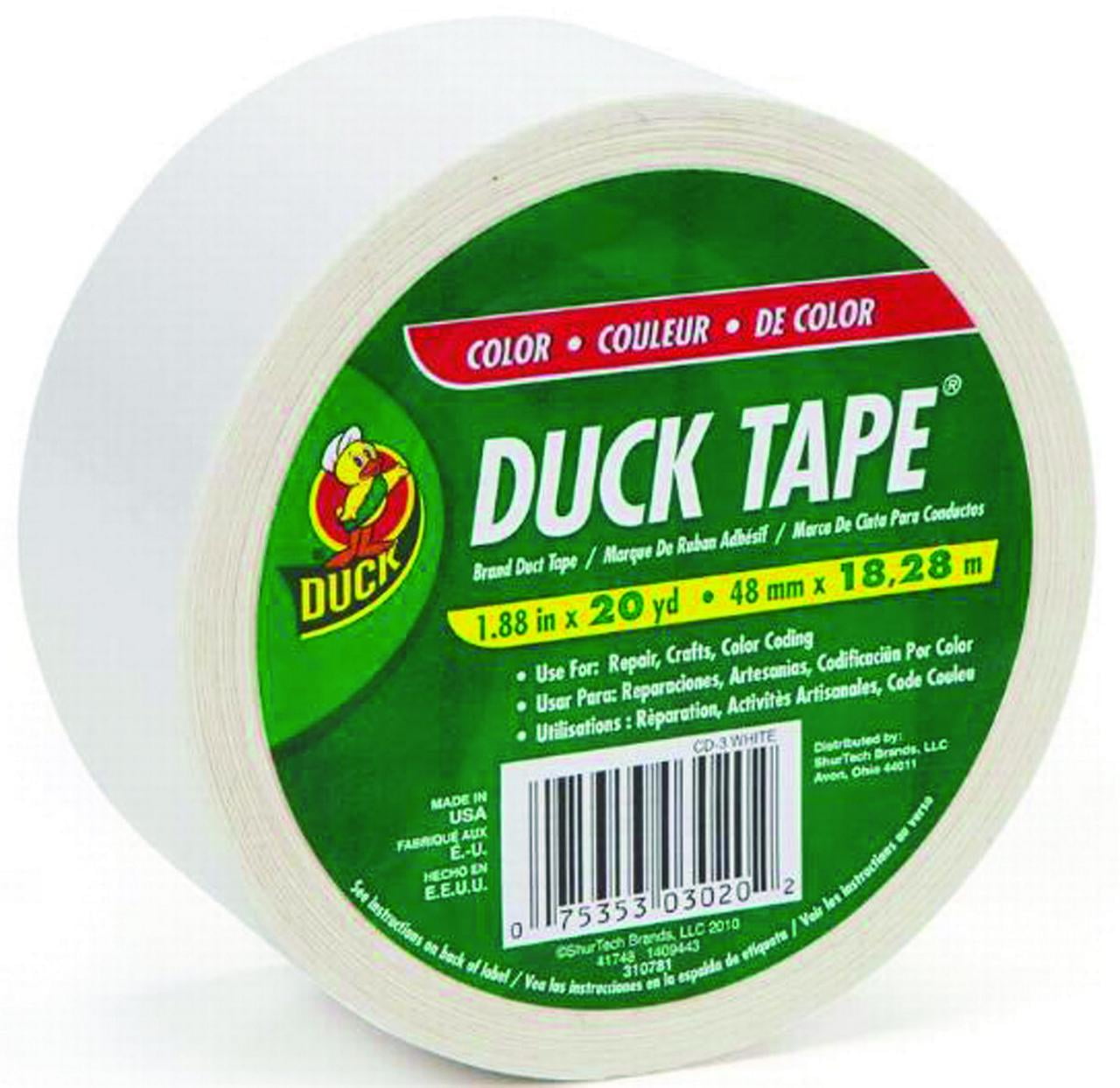 New Shurtech 1265015 Duck Duct Tape, 20 Yd L, 1.88 in W, Vinyl Backing