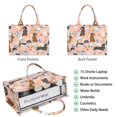 thumbnail image 2 of Large Capacity Tote Bag,Dachshund and Flower Handbag Fashion Luxury Tote Bag,15.7"x13"x 5.1" Inches,Laptop Compatible, 2 of 6