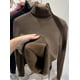 thumbnail image 2 of Suéter grueso de cuello alto para mujer, Jersey de punto cálido forrado de terciopelo, Tops ajustados, Jersey básico femenino, Invierno, 2 of 5