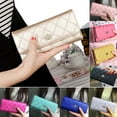 thumbnail image 3 of Windfall Women Quilted Crown Clutch Long Purse Faux Leather Wallet Card Holder Handbag, 3 of 7