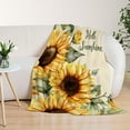 thumbnail image 6 of Sunflower Throw Blanket 50x60 Yellow Floral Blanket Blanket for Couch Sofa Bed Soft Cozy Lightweight Fuzzy Plush Fleece Blankets Spring Summer Flower Decorations Blanket 50 by 60, 6 of 6