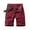 Burgundy, variant on Odeerbi Cargo Bermuda Shorts for Men Stripe Work Shorts Mid Waist Multi Pocket Pants 2025 Casual Shorts Black