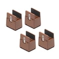 thumbnail image 2 of Elevadores de muebles de cama perfecl de 4 piezas con abrazadera de tornillo Marrón 10-37 mm, 2 of 8