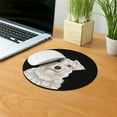 thumbnail image 5 of WIRESTER 7.88 in Round Mouse Pad with Non-Slip Rubber Base for Computers, Laptop, Office & Home - White Miniature Schnauzer Dog, 5 of 5