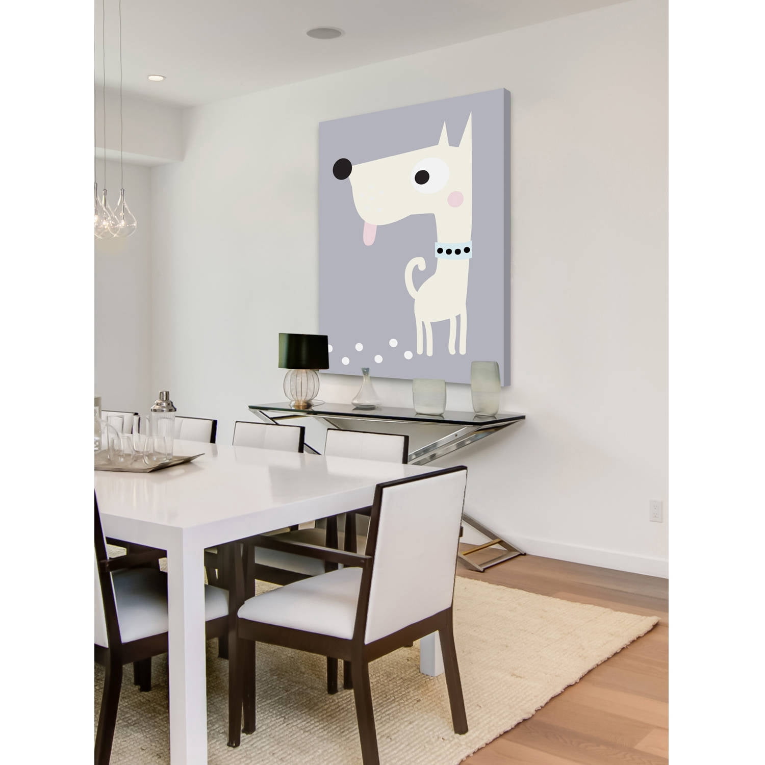Marmont Hill "Yellow Puppy" by Katarina Snygg Painting Print on Wrapped Canvas