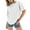 White, variant on Womens Oversized T Shirts - Loose Fit, Crewneck for Summer Casual Look