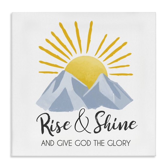 Stupell Industries Cottage Spiritual Rise & Shine Canvas Art, 17 x 17, by Lucca Sheppard