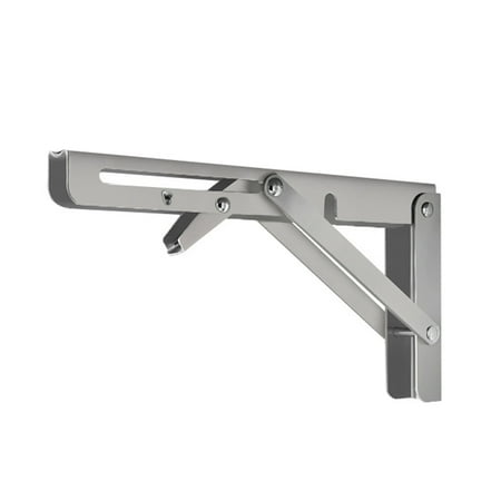 

FAIOIN 1 Pair Reinforced Folding Shelf Brackets 8-18inch Stainless Steel Bracket Heavy Duty L-Angle Wall Mounted Brackets