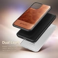 thumbnail image 3 of Nagebee Case for iPhone 11 Pro Max, with Tempered Glass Screen Protector, Premium Cowhide Leather Hybrid Defender Protective Shockproof Rugged Durable Phone Cover, 3 of 5
