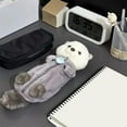 thumbnail image 1 of FHBVT Cute Doll Pen Bag Ins Wind Large Capacity Polyester Stationery Storage Bag Soft Short Plush Animal Design Multi-Purpose For Pens Cosmetics Keys Headphones School Office Home Students Adults, 1 of 6