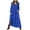 Dark Blue, variant on vigerkar Women's Linen Maxi Dress Long Sleeve with Pockets Casual V-Neck Tiered Ruffle Dress Boho Beach Pleated Long Dress Black, XXXL