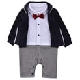 thumbnail image 3 of Kiplyki Flash Toddler Pants Newborn Infant Boys Tuxedo Gentleman Onesie Romper Jumpsuit Wedding Outfits, 3 of 8