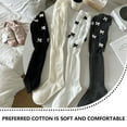 thumbnail image 3 of LDU Thigh High Socks for Women,Bow Adorned Youthful Elegant Over the Knee Socks for Daily,date,3-Pair Pack, 3 of 6