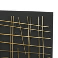 thumbnail image 4 of CosmoLiving by Cosmopolitan Gold Metal Overlapping Lines Geometric Wall Decor with Black Backing, 4 of 7