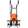 thumbnail image 2 of ZHICHN  13 5 AMP Corded Electric Tiller 18 Inch Tilling Width 9 Inch Depth Garden Cultivator with 24 Steel Tines 4 Position Adjustable Wheels Overheat Protection for Lawn Yard Garden, 2 of 10