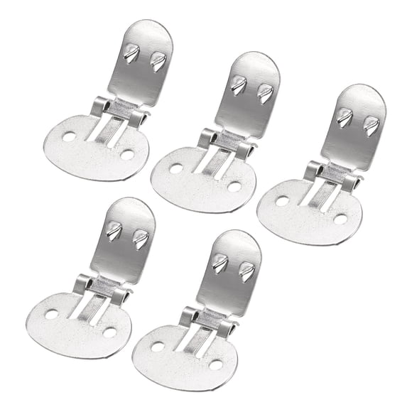 Unique Bargains 31mm x 19.5mm Fer Blanc Chaussures Clips pour Bricolage Artisanat Argent Ton 10 Pack