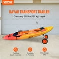 thumbnail image 2 of Heavy Duty Kayak Cart with 10" Solid Tires, 280lbs Capacity, Adjustable Width & Foam Protection, Fits Kayaks/Canoes with 1-Inch+ Drain Holes, 2 of 6