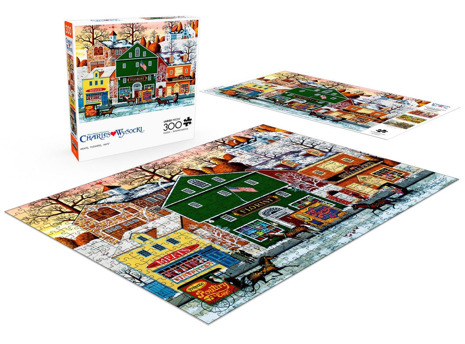 Buffalo Games - Charles Wysocki - Meats, Flowers, Hats - 300 Piece Jigsaw Puzzle