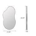 thumbnail image 2 of SHYFOY 43" Wavy Wall Mirror with Black Metal Frame, Modern Cloud Mirror for Living Room Decor, 2 of 7