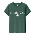 thumbnail image 4 of MSJUHEG Short Sleeve Shirts for Women Shirts for Women Slainte Women's Letter Print Round Neck Short Sleeve T Shirt Top Tshirts Shirts for Women Womens Tops Graphic Tees Green Xxl, 4 of 4