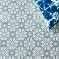 thumbnail image 5 of SAFAVIEH Martha Stewart Hampton Diamond Indoor/Outdoor Runner Rug, Blue/Beige, 2' x 9', 5 of 6
