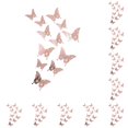 thumbnail image 3 of Wosthever 12 Unids 3D Papel Hueco Etiqueta de La Pared Animal Oro rosa, 3 of 6