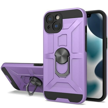 Dynamic Dual Layer Hybrid Case with Ring Stent Finger Loop for iPhone 13 - Purple