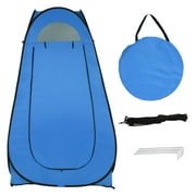 Tenozek Portable Pop Up Privacy Shower Tent Spacious Changing Room for Camping Hiking Beach Toilet Shower Bathroom, Foldable Sun Shelter with Carry Bag (Blue)