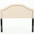 thumbnail image 2 of Queen Sized Headboard - Contemporary Look With Button And Diamond Stitch Nailhead Accents Beige Upholstery Assembly Needed For Luxury Required, 2 of 3