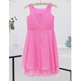 thumbnail image 5 of iiniim Big Girls Sleeveless Knotted Waist Chiffon Flower Girl Wedding Bridesmaid Party Gown Dress, 5 of 7
