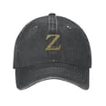 thumbnail image 1 of ZICANCN Casquette de Baseball Réglable Femmes, Alphabet Z Pattern Chapeaux pour Hommes Adulte Lavé Coton Denim Baseball Caps Mode, Noir, 1 of 6