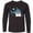 AB-Black, variant on Inktastic Shark Dinner Long Sleeve Youth T-Shirt
