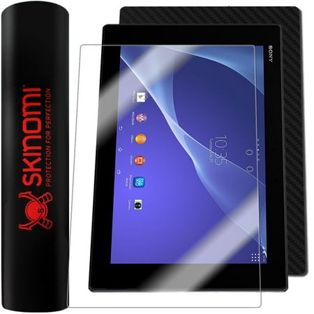 Skinomi Carbon Fiber Black Skin+Screen Protector for Sony Xperia Z2 Tablet