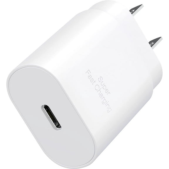 Wall Adapter Fast Charger 25W USB-C Fast Charging Wall Charger Designed for Samsung Galaxy USBC Wall Charger Block 25W, Type-C Power Adapter for Fast Charging,White