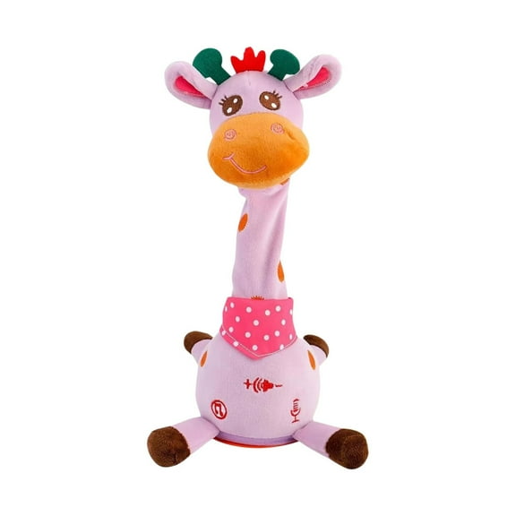 Musical Giraffe Toy – Sings, Dances & Repeats What You Say, Dancing Giraffe Toys, Electronic Giraffe Plush Toy, Interactive Mimicking Toy with Recording, Shining LED Lights - 1pcs