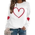 thumbnail image 6 of Valentine Sweatshirts For Women 2026 Cotton Couples Heart Graphic Crewneck Pullover Soft Fashion Valentines Sweat Shirts, 6 of 9