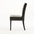 thumbnail image 3 of Noble House Crayton Brown Leather Dining Chair (Set of 2), 3 of 9