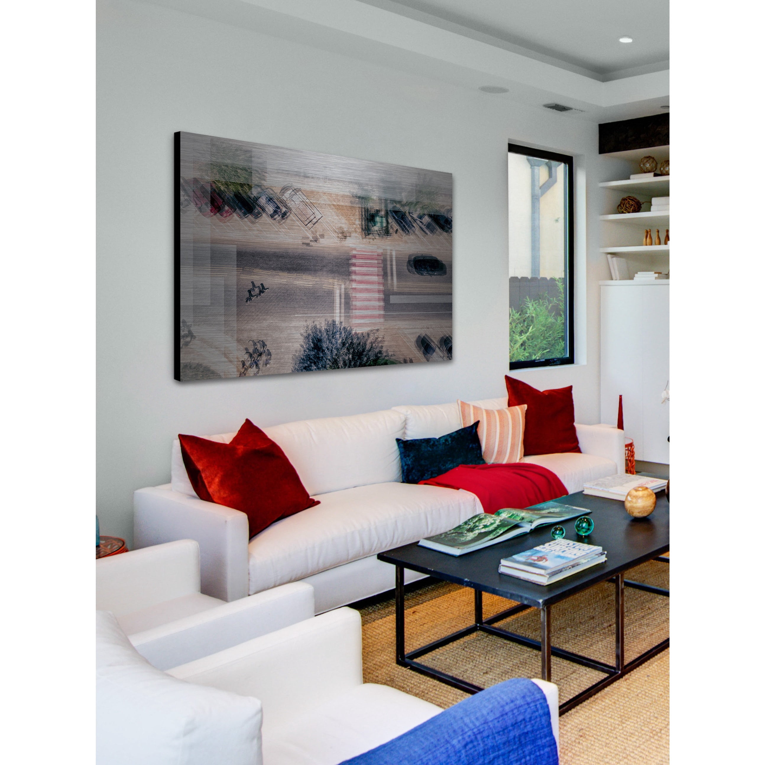 "Above the Walls" Painting Print on Brushed Aluminum