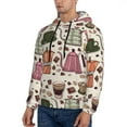 thumbnail image 3 of Salouo Vintage Coffee Pattern Men's Fall Hoodie Sweatshirt,Sport Hoodie with Pockets for Men Pullover Casual Hooded Sweatshirt-Medium, 3 of 7