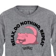 thumbnail image 3 of Pokémon - Slowpoke Relax Do Nothing Repeat - Youth Long Sleeve Graphic T- Shirt, 3 of 5