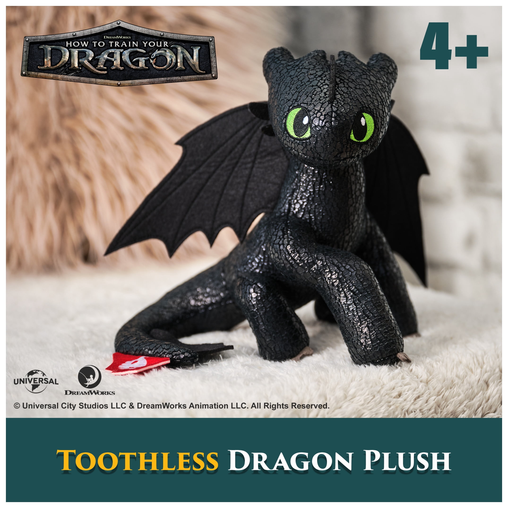 Dreamworks Dragons How to Train Your Dragon Toothless Plush Toy, 8"