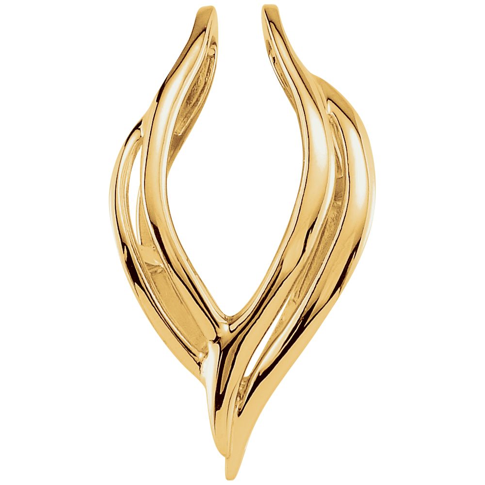 Diamond2Deal 14K Solid Yellow Gold Enhancer Pendant for Womens