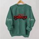 thumbnail image 1 of TaTaai Women's Valentine's Day Printed Sweatshirt, Long Sleeve Pullover Top, Round Neck Romantic Blouse, Cute Casual Wear Gift, 1 of 5