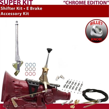 American Shifter TH200 Shifter Kit Chrome 6 in. E Brake Cable Clamp Clevis for EC740