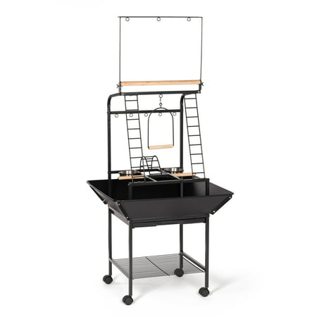 Prevue Pet Products Wrought Iron Cockatiel Parrot Playstand, Black