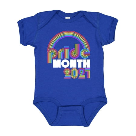 

Inktastic Pride Month 2021 Rainbow Retro Look Boys or Girls Baby Bodysuit